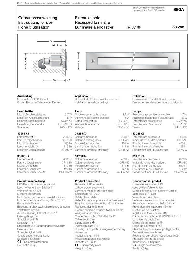 BEGA 33 288 Instructions for use