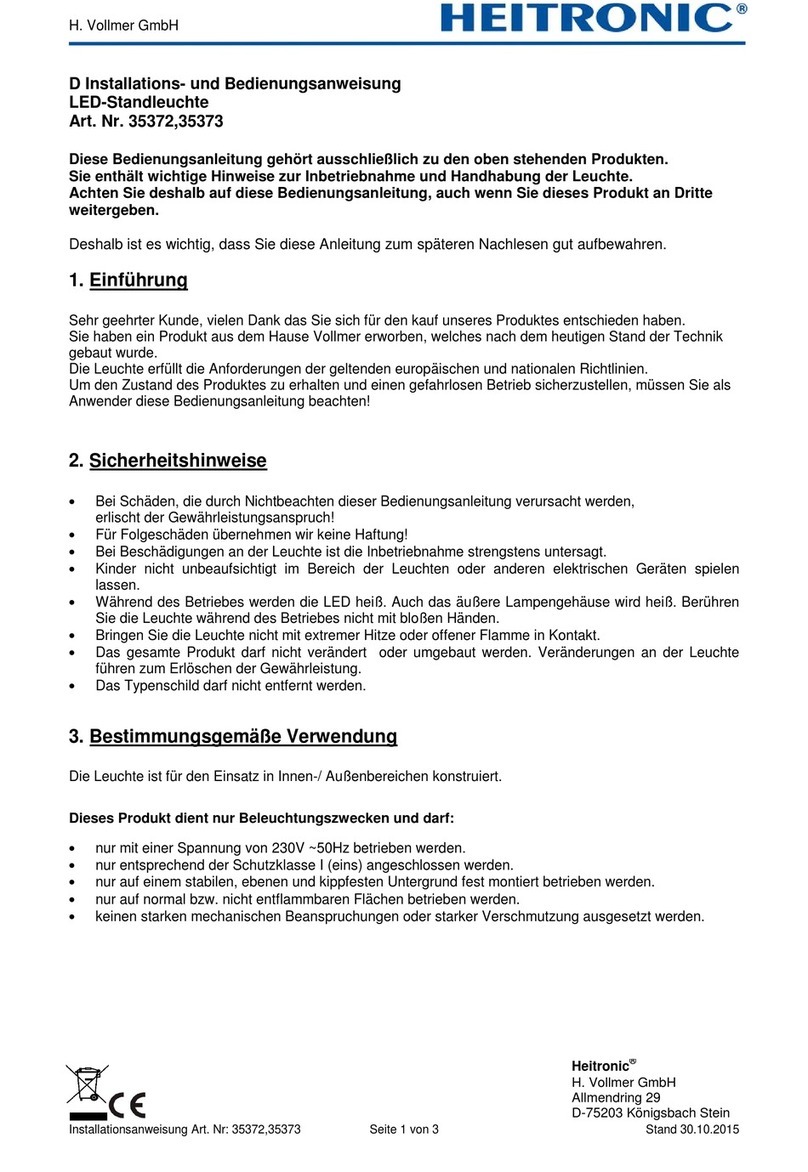 Heitronic 35372 Installation and operating instructions
