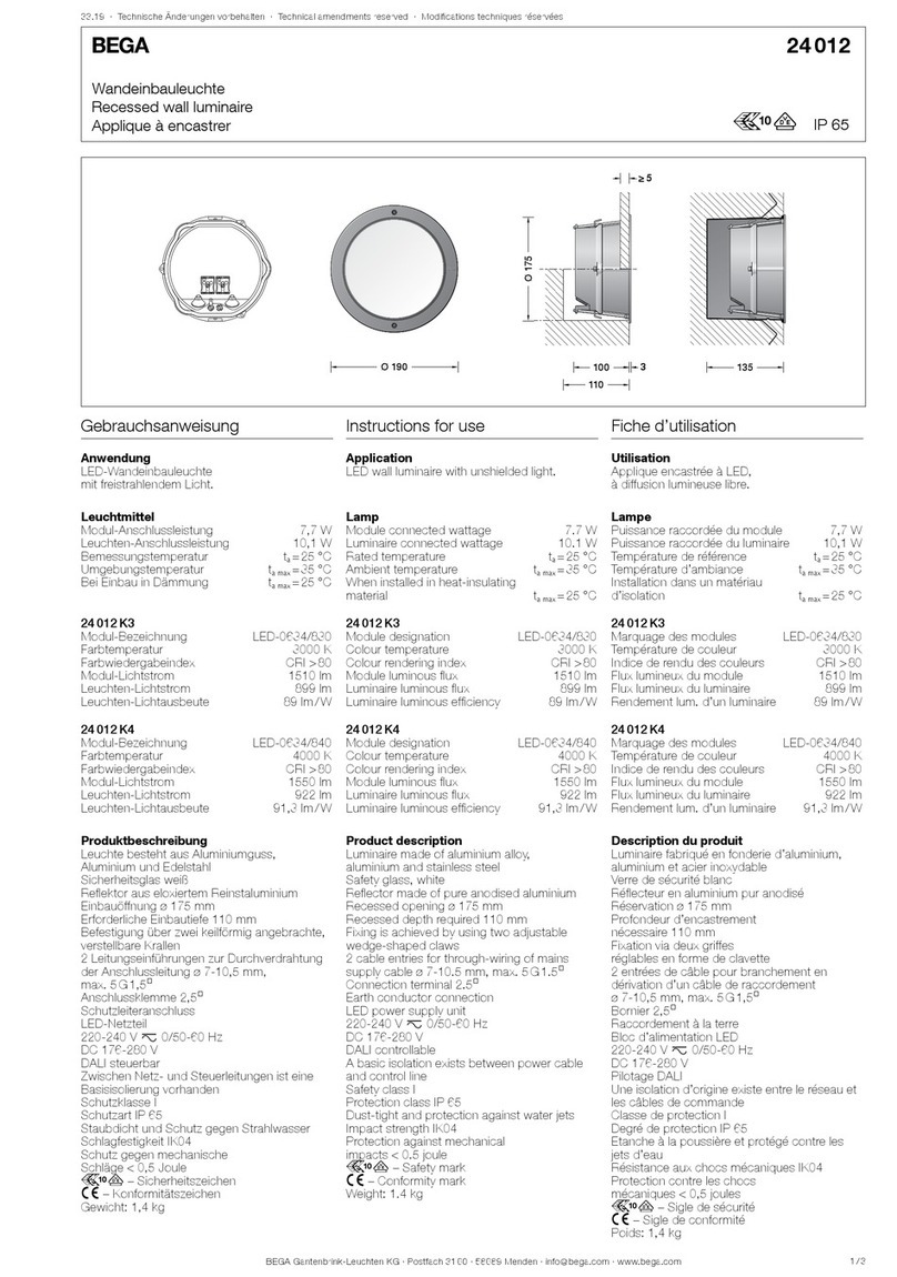 BEGA 24 012 User manual