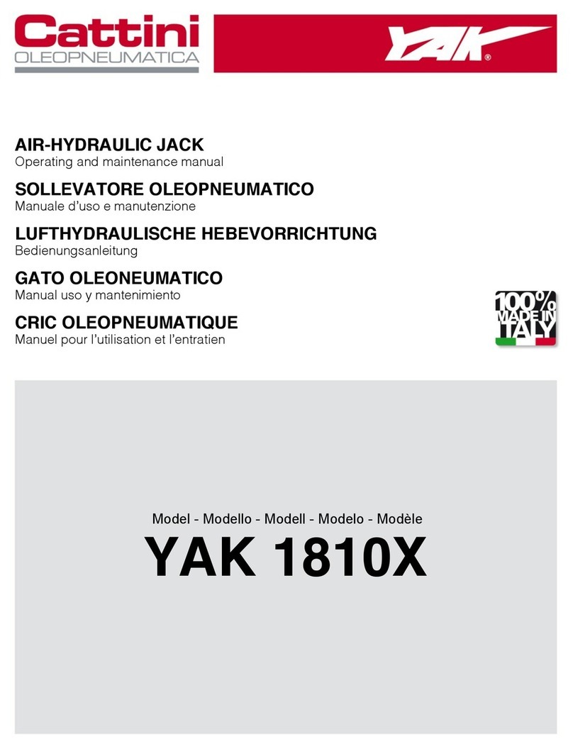 Cattini Oleopneumatica YAK 1810X Operating instructions Cattini Oleopneumatica YAK 1810X Operating instructions