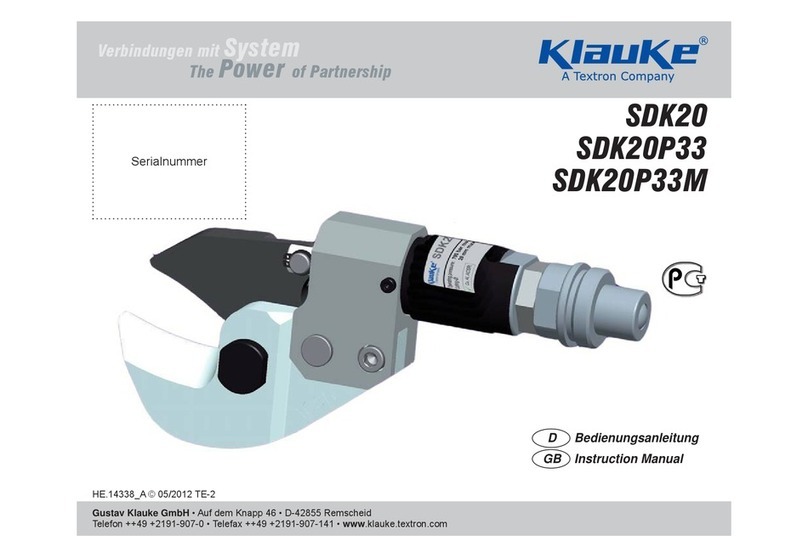 Textron Klauke SDK20 User manual