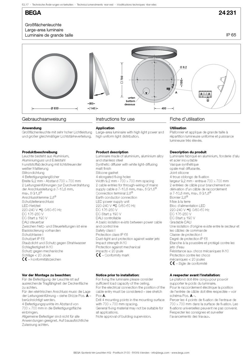 BEGA 24 231 Instructions for use