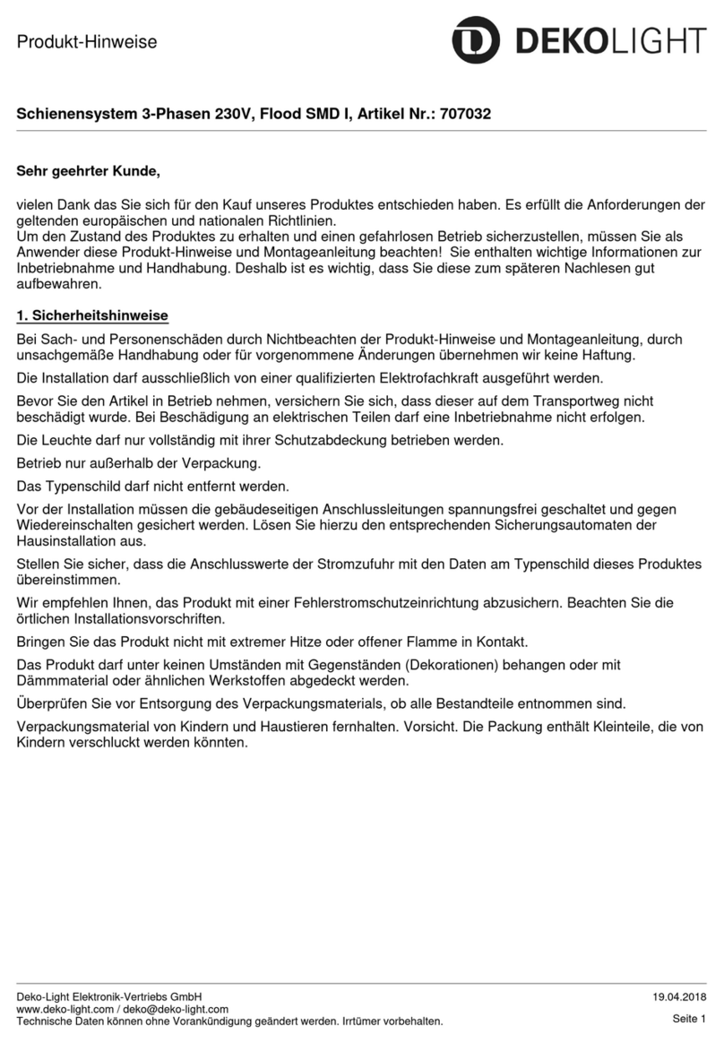 DekoLight 707032 Product notes