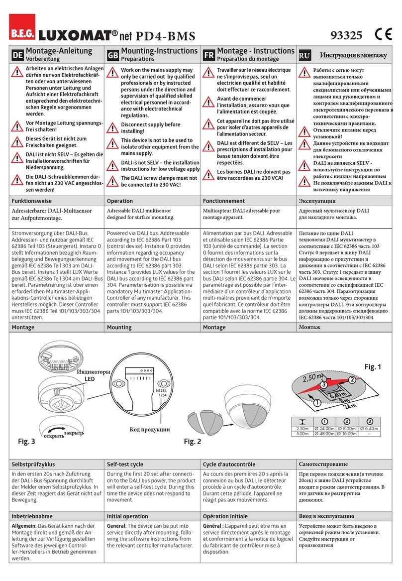 B.E.G. LUXOMAT PD4-BMS User manual