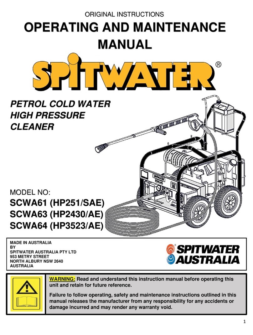 Spitwater SCWA61 Operating and maintenance manual