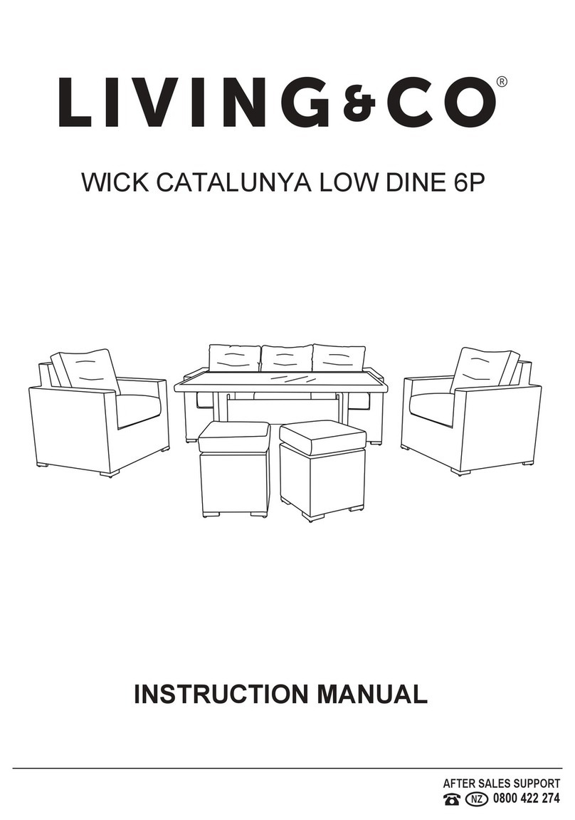 Living & Co WICK CATALUNYA LOW DINE 6P User manual