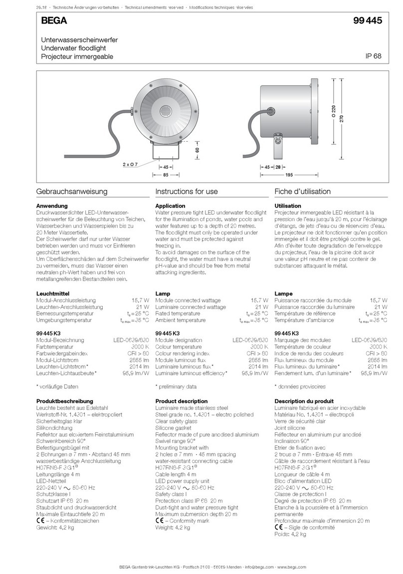 BEGA 99 445 User manual