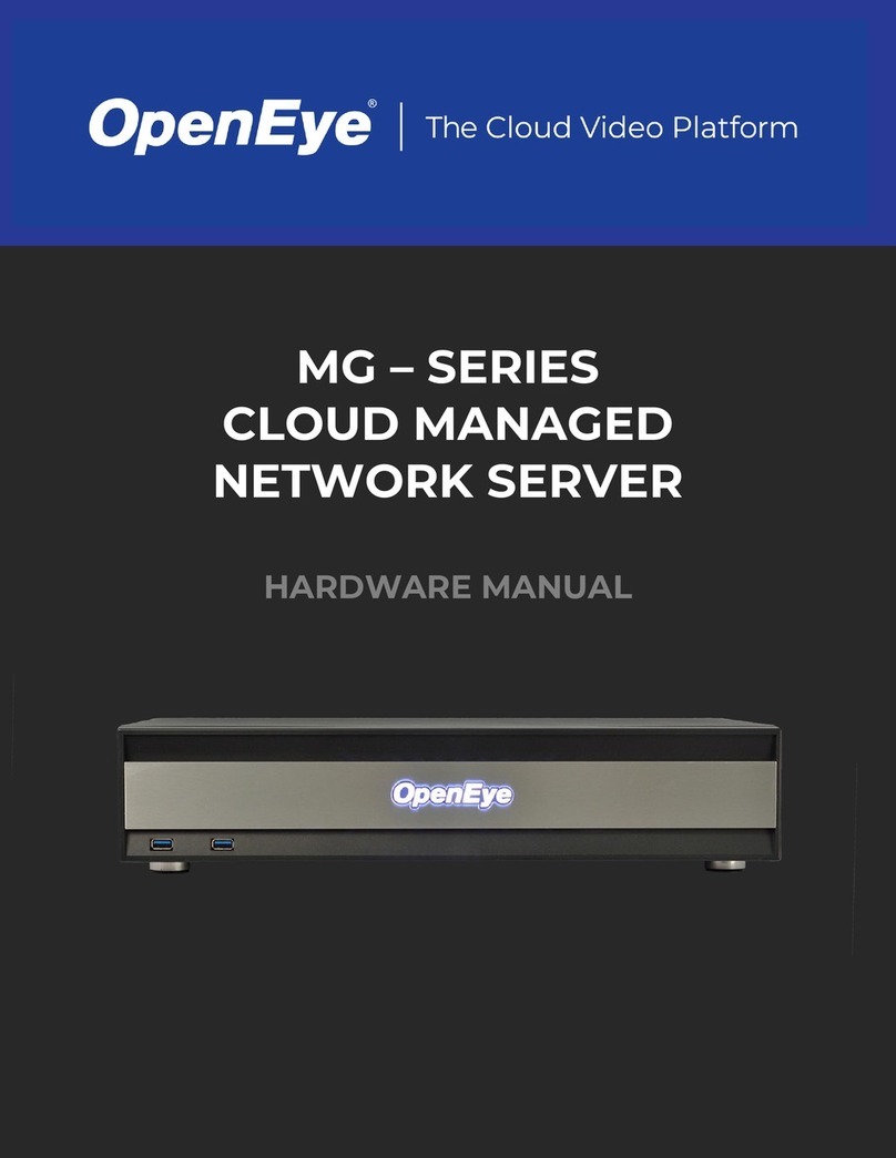 OpenEye MG Series Hardware manual OpenEye MG Series Hardware manual