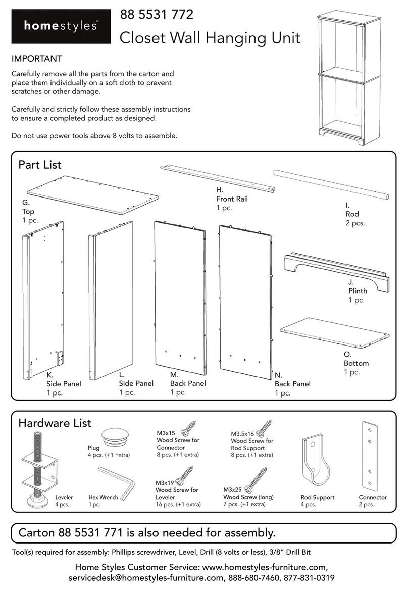 Home Styles 88 5531 772 Assembly instructions Home Styles 88 5531 772 Assembly instructions