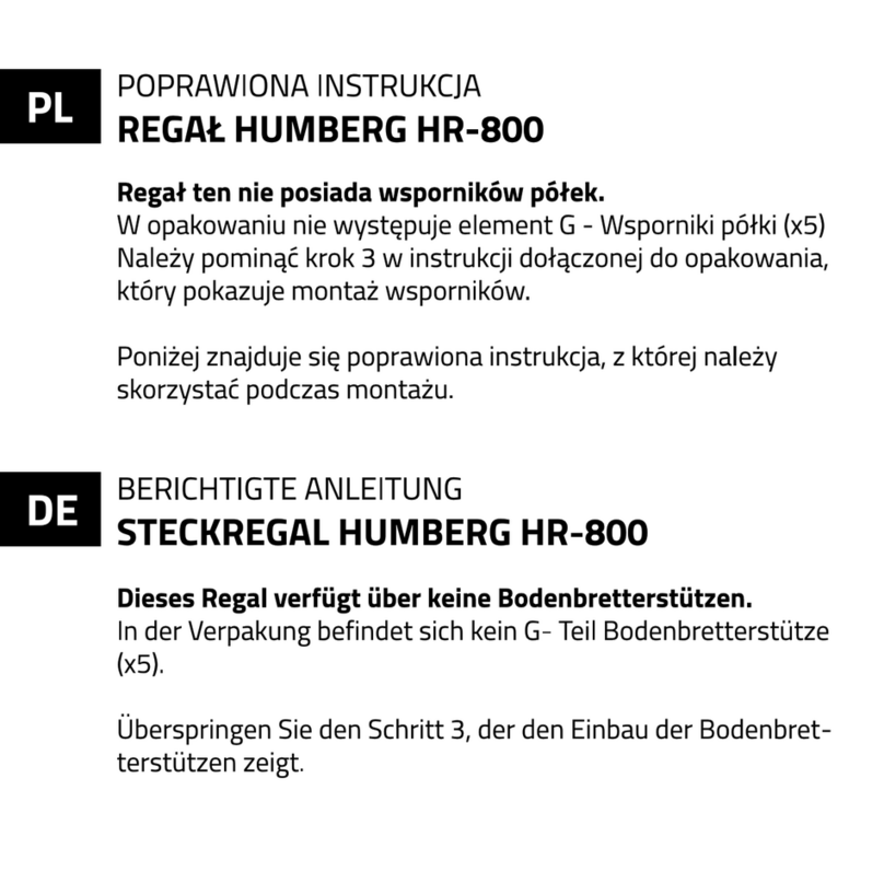 Humberg HR-800 manual