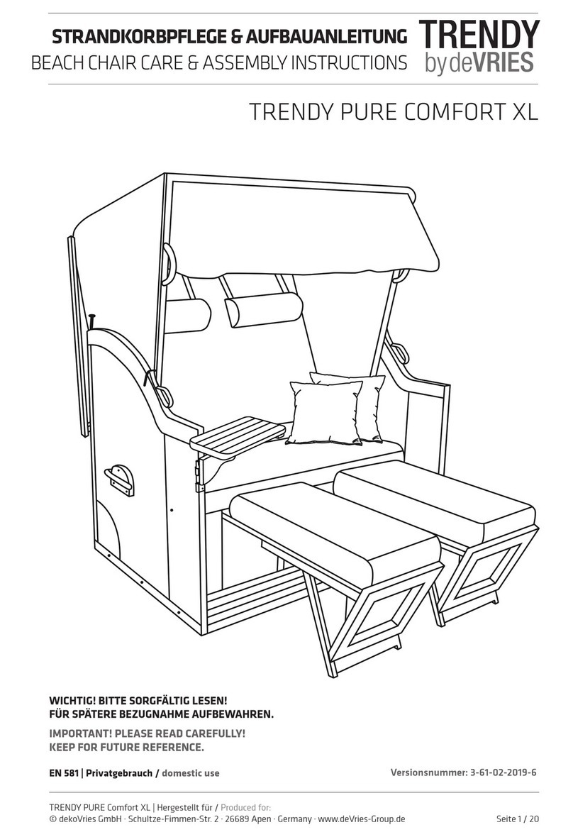 deVRIES TRENDY PURE COMFORT XL User manual
