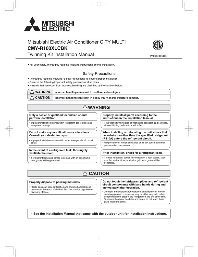 Mitsubishi Electric CITY MULTI CMY-R100XLCBK User manual