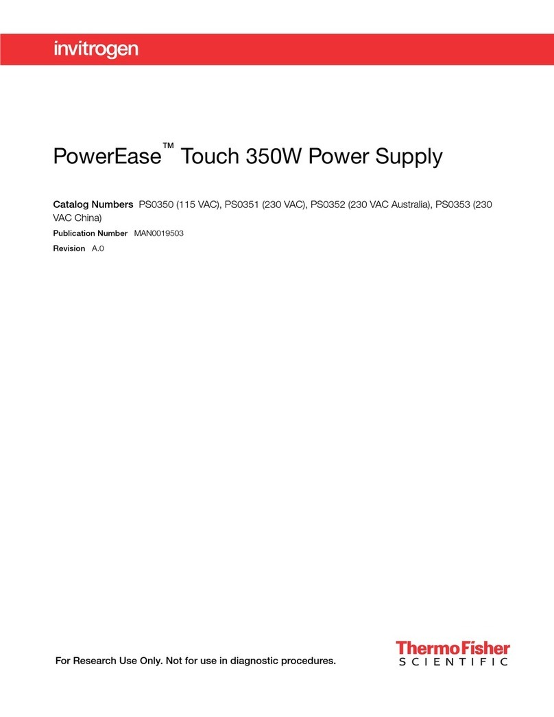 Thermo Scientific Invitrogen PowerEase Touch PS0350 user guide
