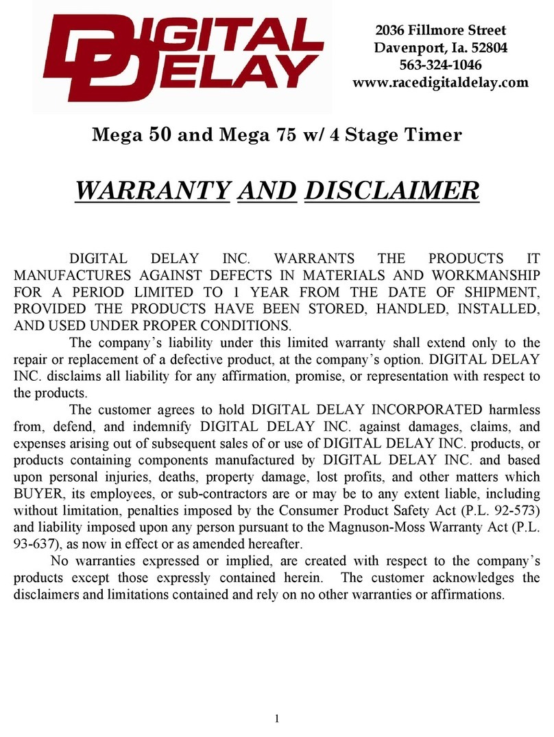 DIGITAL DELAY Mega 50 User manual