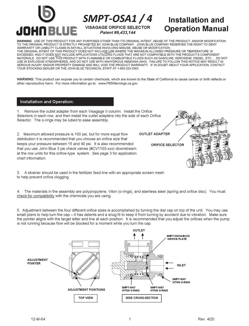 JOHN BLUE SMPT-OSA 1 / 4 User manual