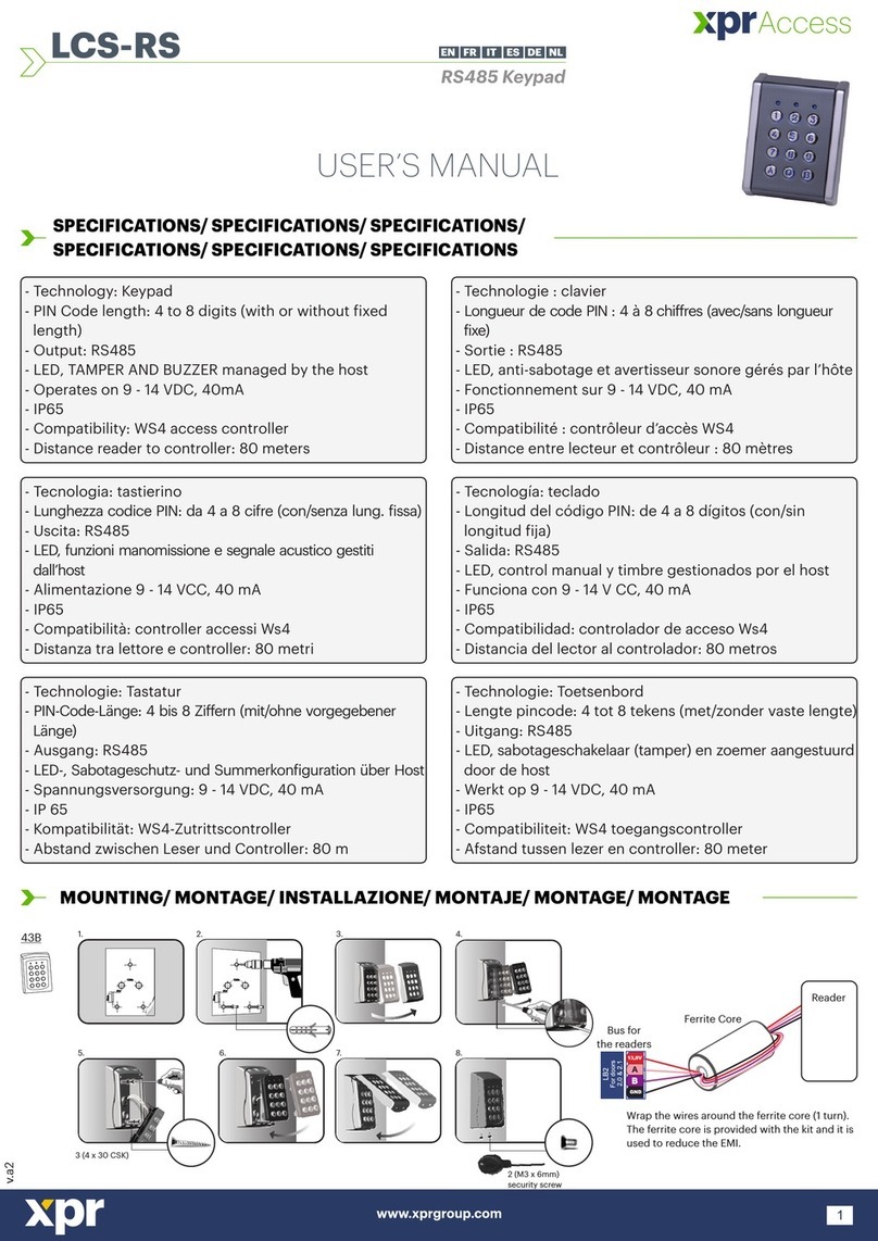 XPR Access LCS-RS user manual
