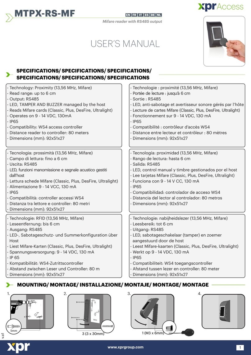 XPR Access MTPX-RS-MF user manual