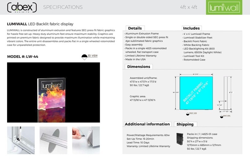 Abex Exhibits LUMIWALL LW-44 User manual