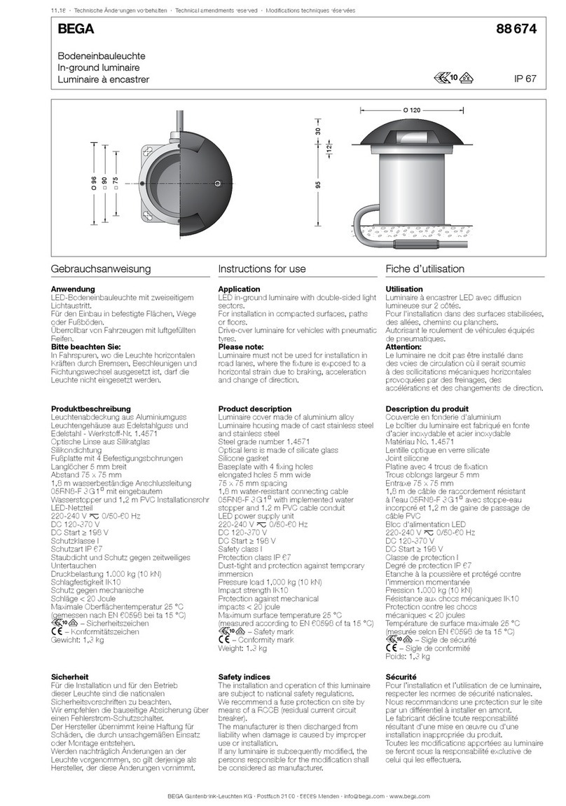 BEGA 88 674 User manual