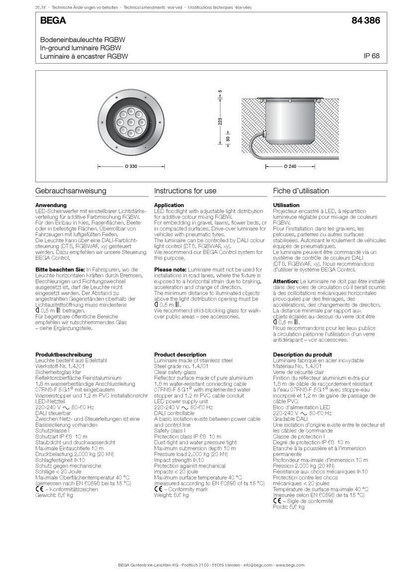 BEGA 84 386 User manual
