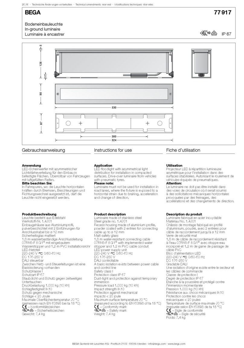 BEGA 77 917 User manual