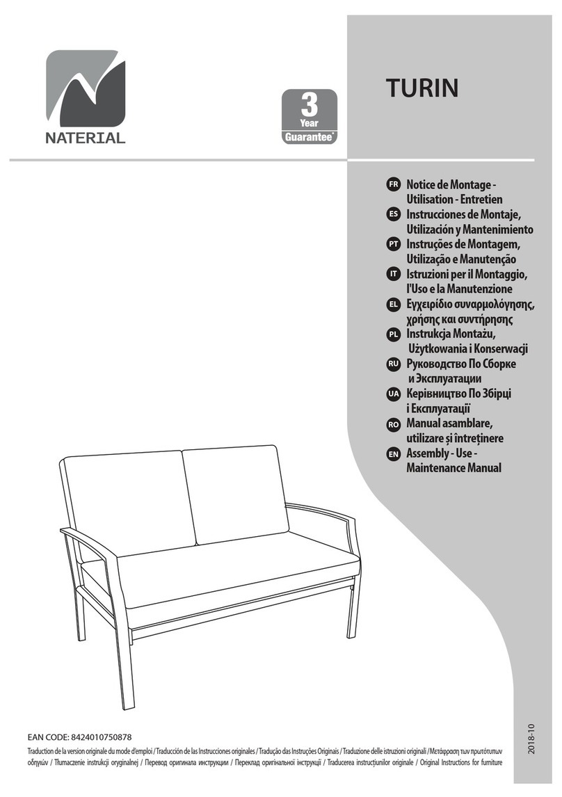 Naterial TURIN 8424010750878 Maintenance manual