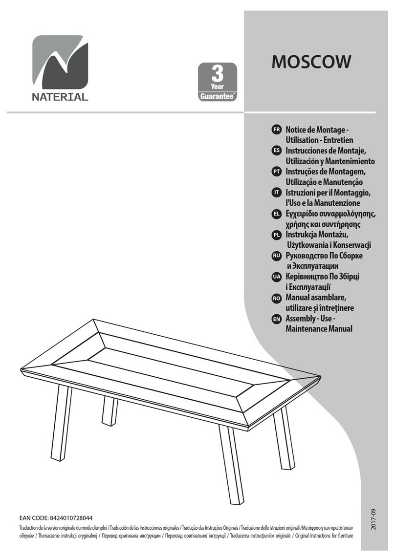 Naterial MOSCOW 8424010728044 Maintenance manual