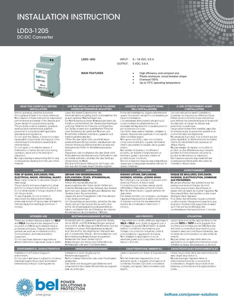 BEL LDD3-1205 Installation instruction