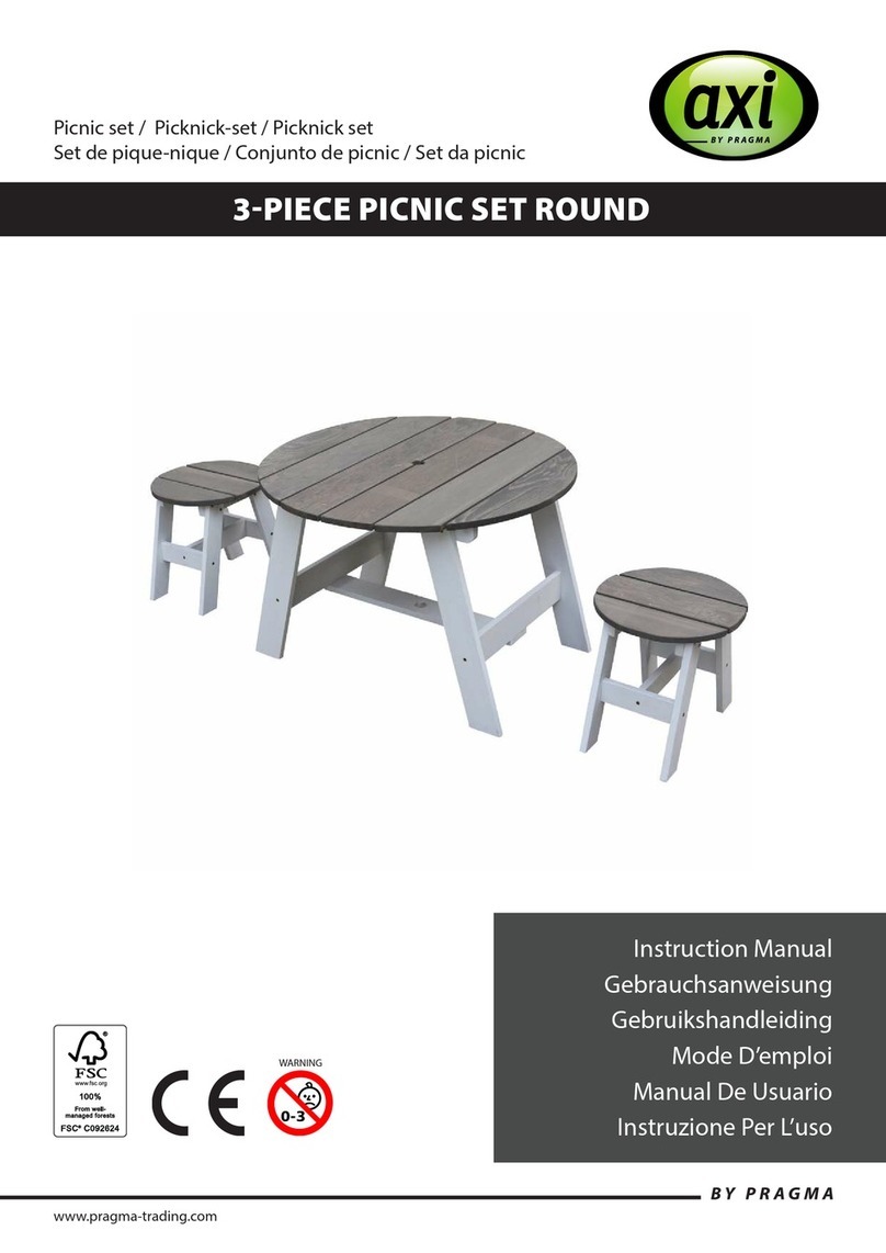 Pragma axi 3-PIECE PICNIC SET ROUND User manual
