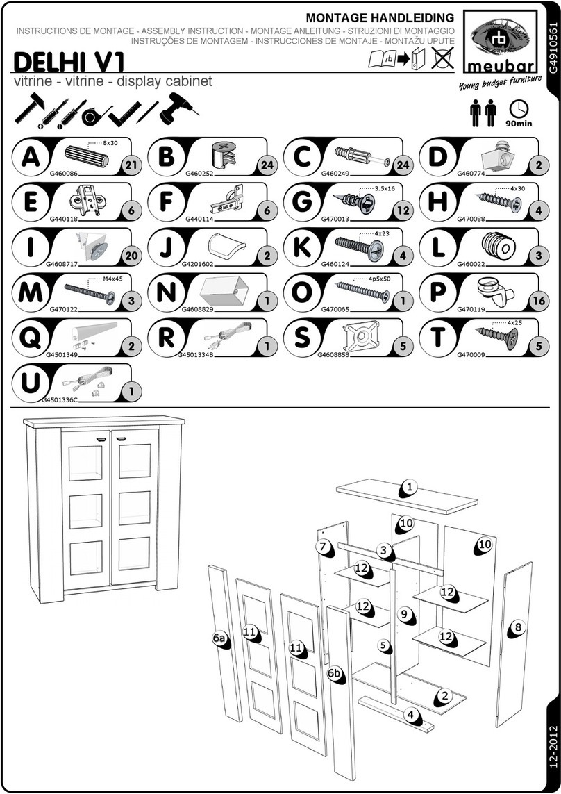 meubar Delhi V1 Display cabinet User manual meubar Delhi V1 Display cabinet User manual