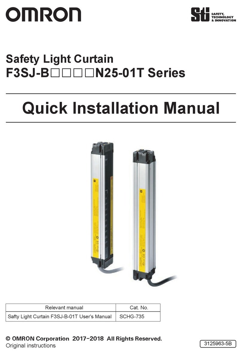 Omron Sti F3SJ-B N25-01T Series Operating and maintenance instructions