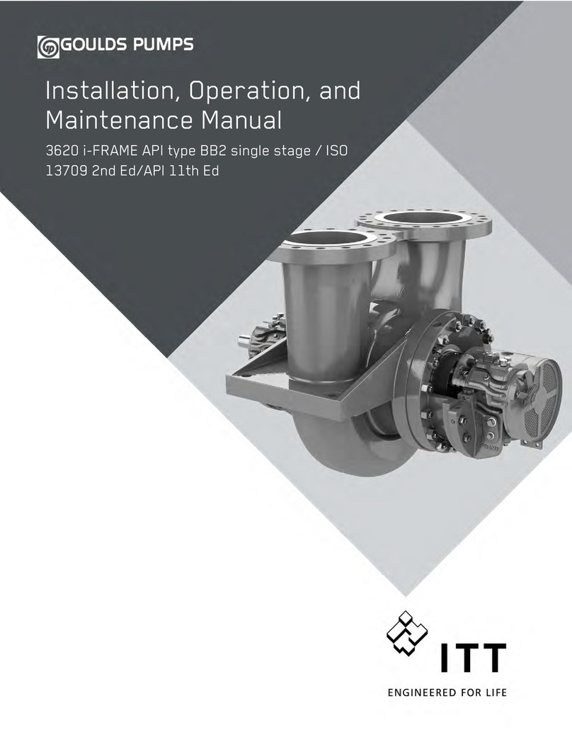 ITT GOULDS PUMPS i-FRAME 3620 Installation, operation and maintenance manual