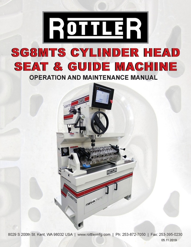 Rottler Manualmatic SG8MTS Operation and maintenance manual