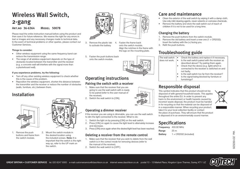 CO/Tech 50078 User manual