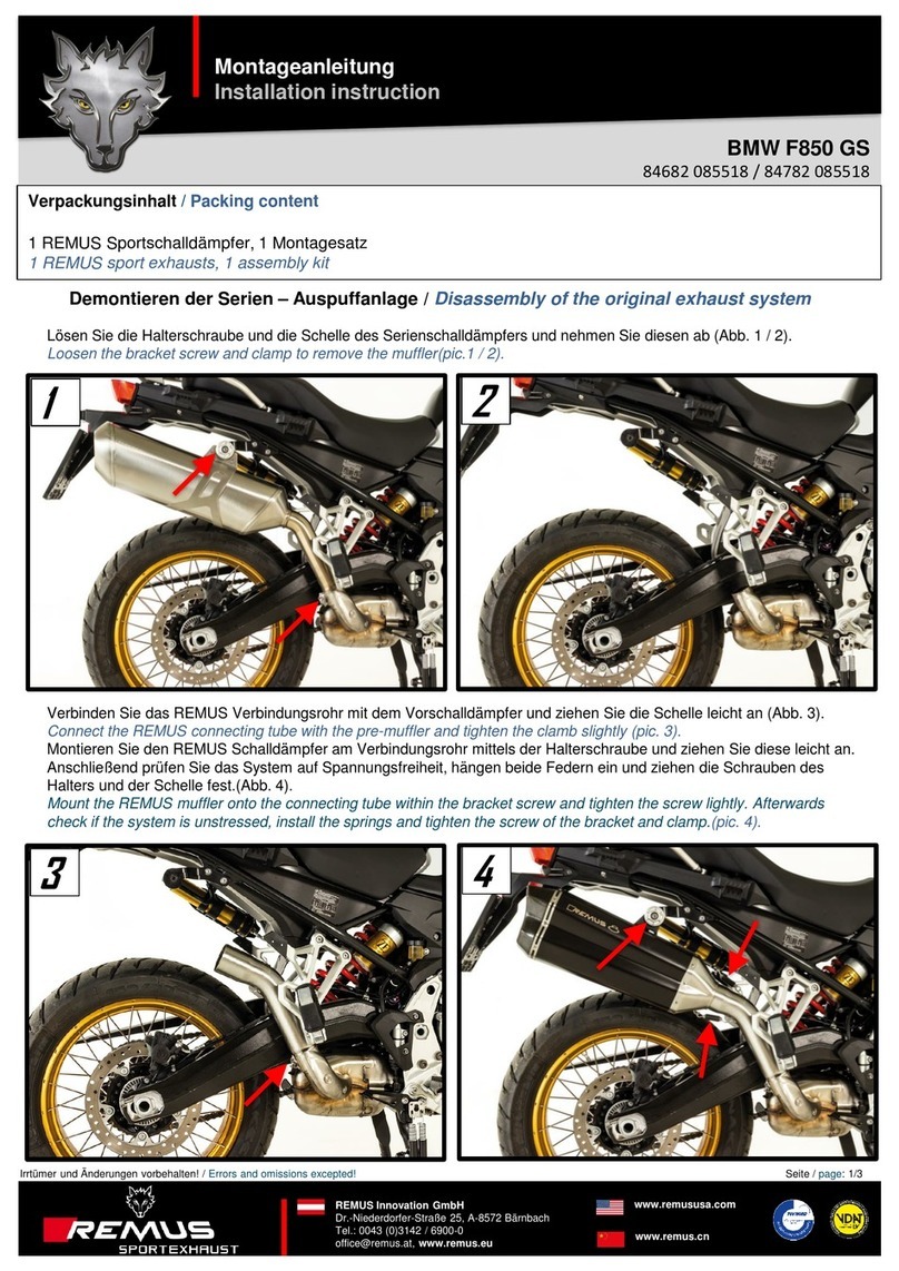 Remus 84682 085518 User manual