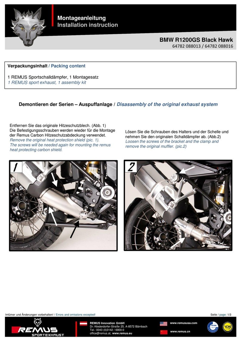 Remus 64782 088013 User manual