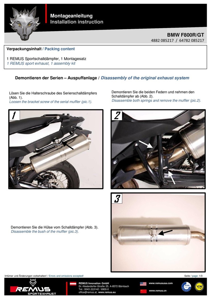 Remus 4882 085217 Installation instruction