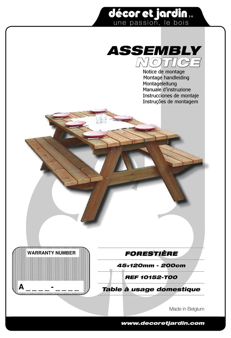 Décor et Jardin FORESTIERE 10152-T00 Assembly Notice