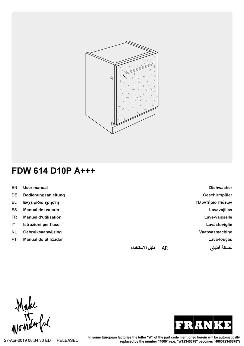 Franke FDW 614 D10P user manual