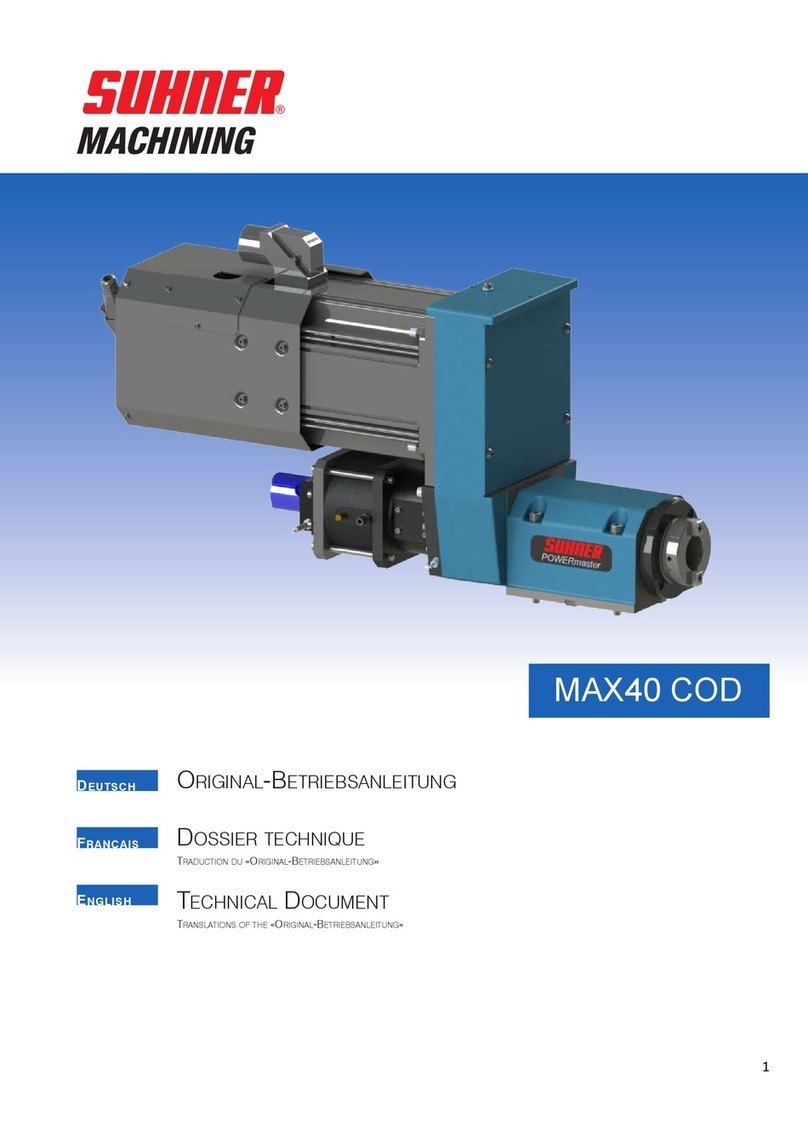 SUHNER MACHINING MAX40 COD Technical manual