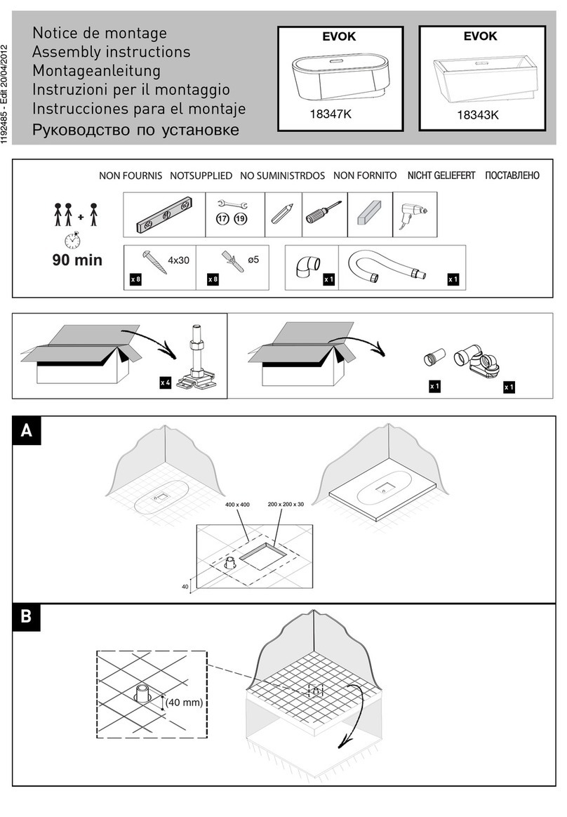 Jacob Delafon EVOK 18347K Assembly instructions