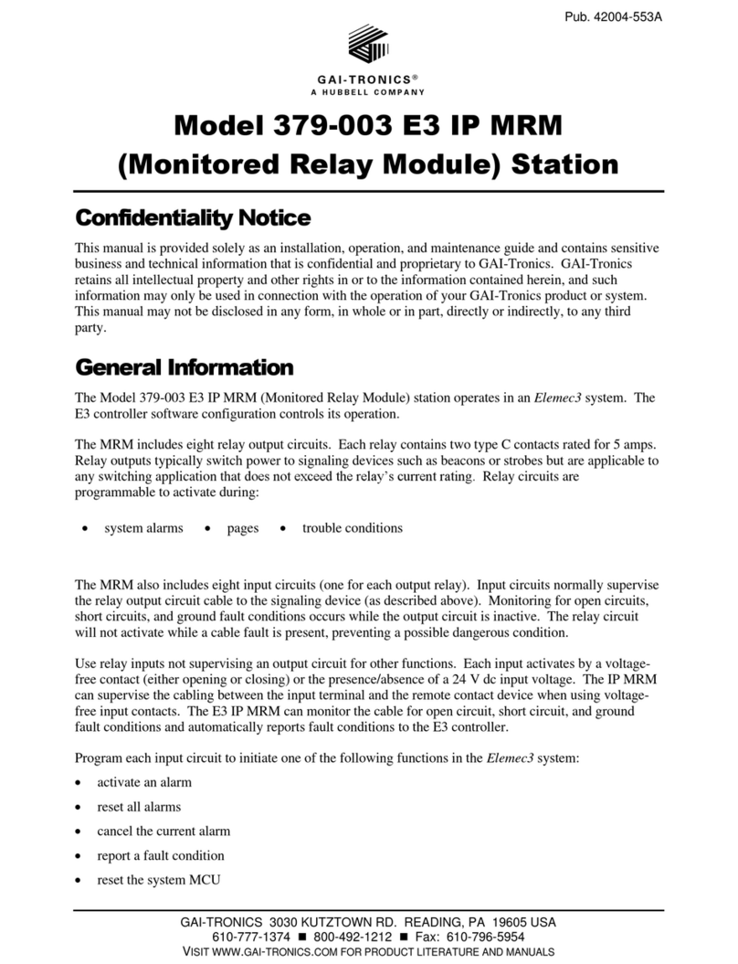 Hubbell GAI-TRONICS 379-003 E3 IP MRM manual