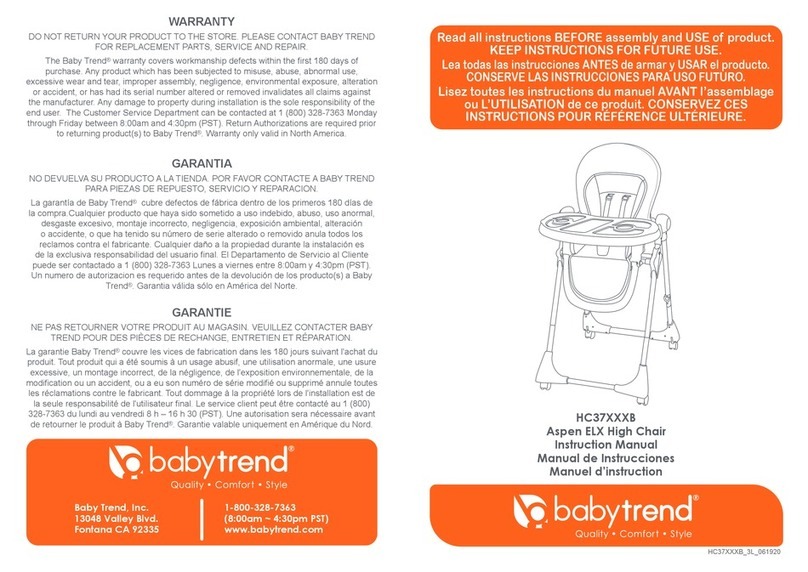 Baby Trend HC37 B Series User manual