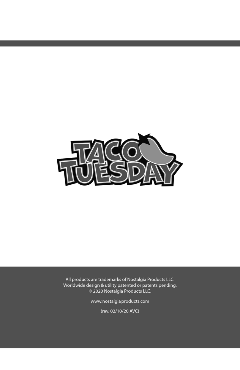 Nostalgia Electrics TACO TUESDAY TTTK4 Instructions and recipes Nostalgia Electrics TACO TUESDAY TTTK4 Instructions and recipes