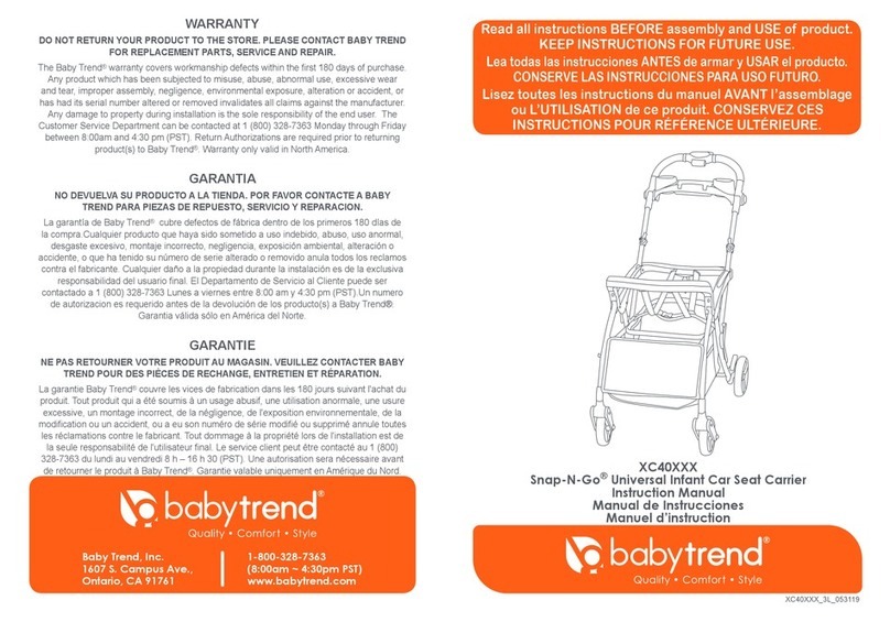 Baby Trend Snap-N-Go XC40 Series instruction manual