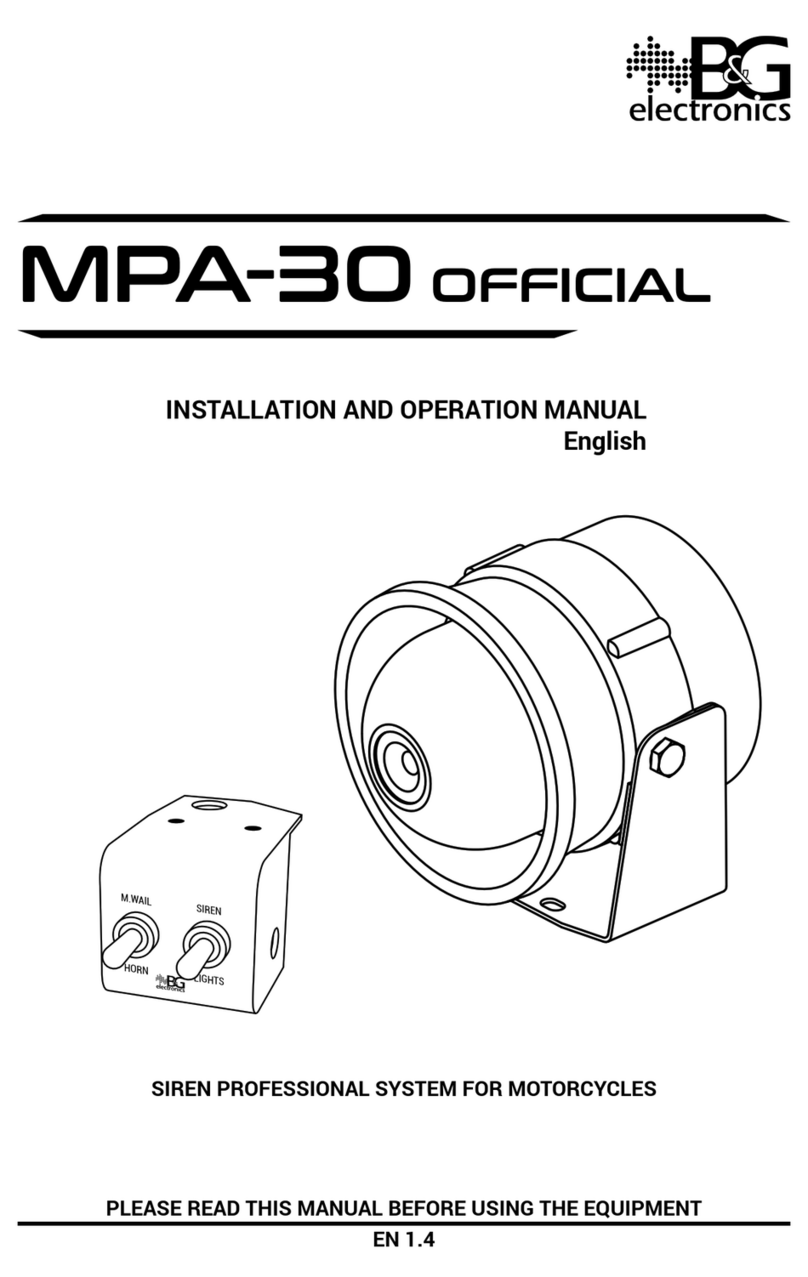 B&G electronics MPA-30A Installation and operation manual