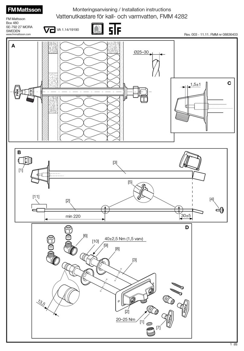 FM Mattsson FMM 4282 installation instructions FM Mattsson FMM 4282 installation instructions