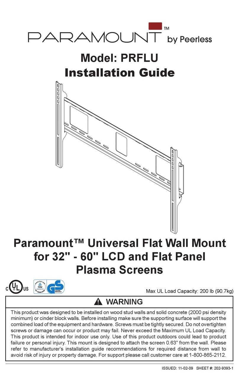 PEERLESS PARAMOUNT PRFLU installation guide