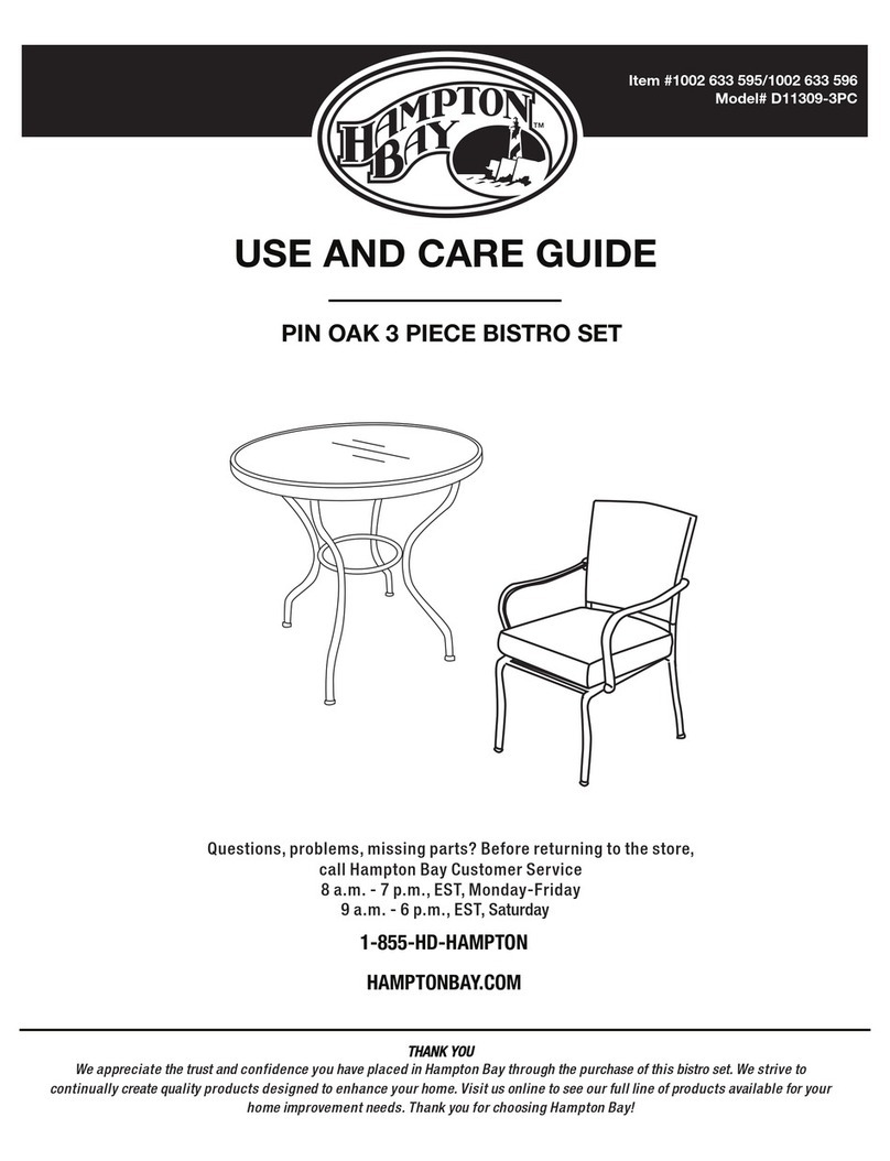 HAMPTON BAY PIN OAK D11309-3PC User manual HAMPTON BAY PIN OAK D11309-3PC User manual