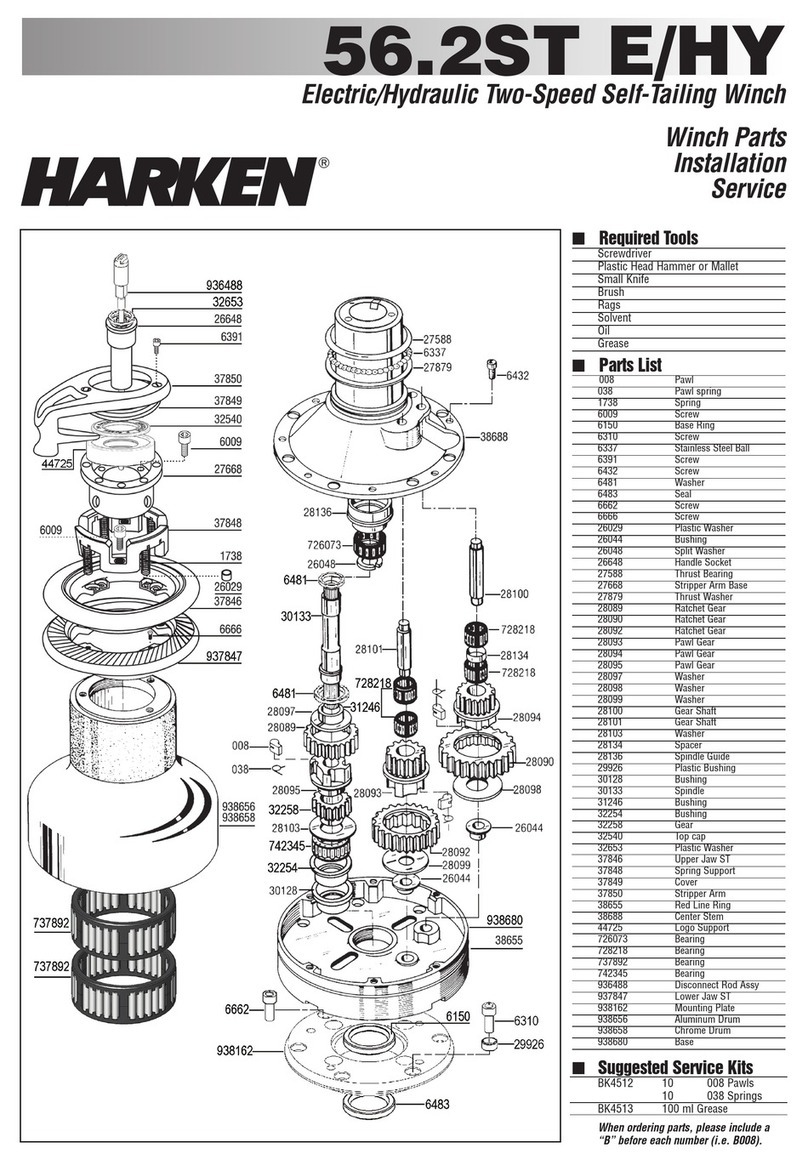 Harken 56.2ST E/HY User manual Harken 56.2ST E/HY User manual